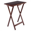 Winsome Alex 2-Pc Snack Table Set in Walnut Finish
