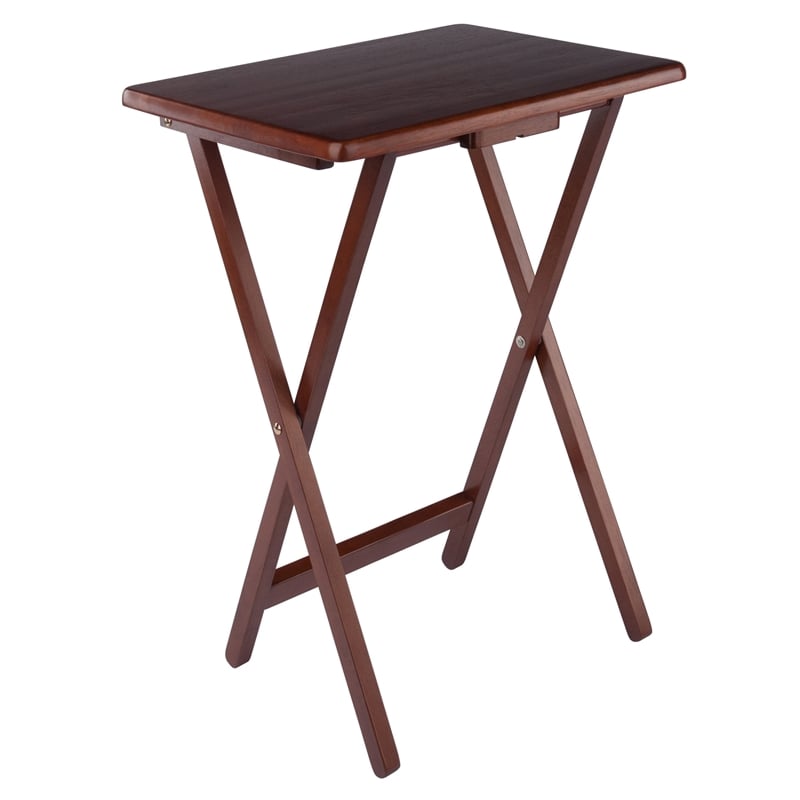 Winsome Alex 2-Pc Snack Table Set in Walnut Finish