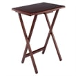 Winsome Alex 2-Pc Snack Table Set in Walnut Finish