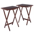 Winsome Alex 2-Pc Snack Table Set in Walnut Finish
