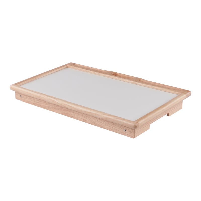 Arlo Breakfast Tray with Flip Top Natural and White Finish