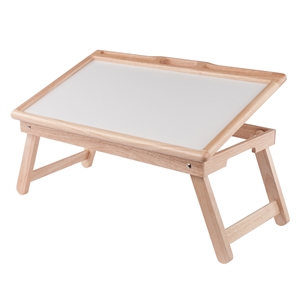 Arlo Breakfast Tray with Flip Top Natural and White Finish