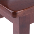Xenia 2Pc Set X Back Chairs Walnut Finish