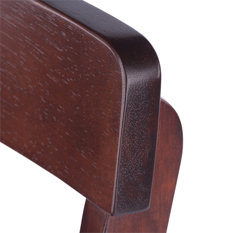 Xenia 2Pc Set X Back Chairs Walnut Finish