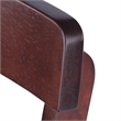 Xenia 2Pc Set X Back Chairs Walnut Finish
