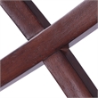 Xenia 2Pc Set X Back Chairs Walnut Finish