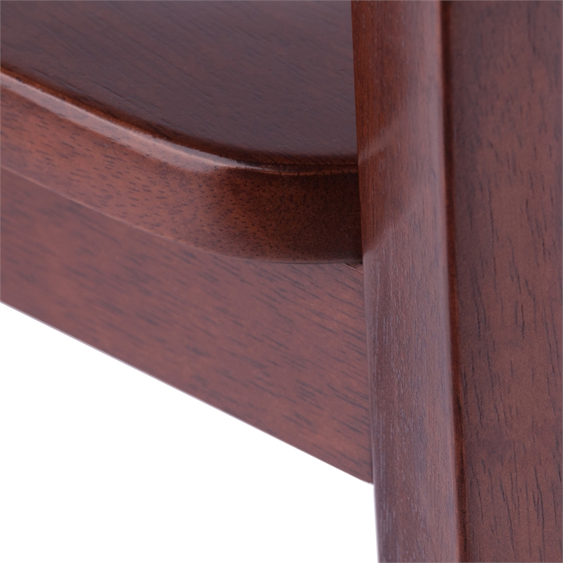 Xenia 2Pc Set X Back Chairs Walnut Finish