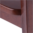 Xenia 2Pc Set X Back Chairs Walnut Finish