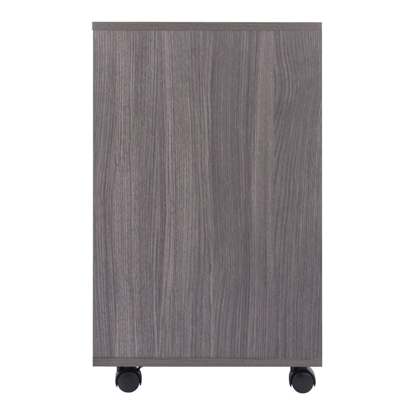 Halifax 3 Section Multi Storage Mobile Cabinet Charcoal Finish