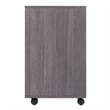 Halifax 3 Section Multi Storage Mobile Cabinet Charcoal Finish