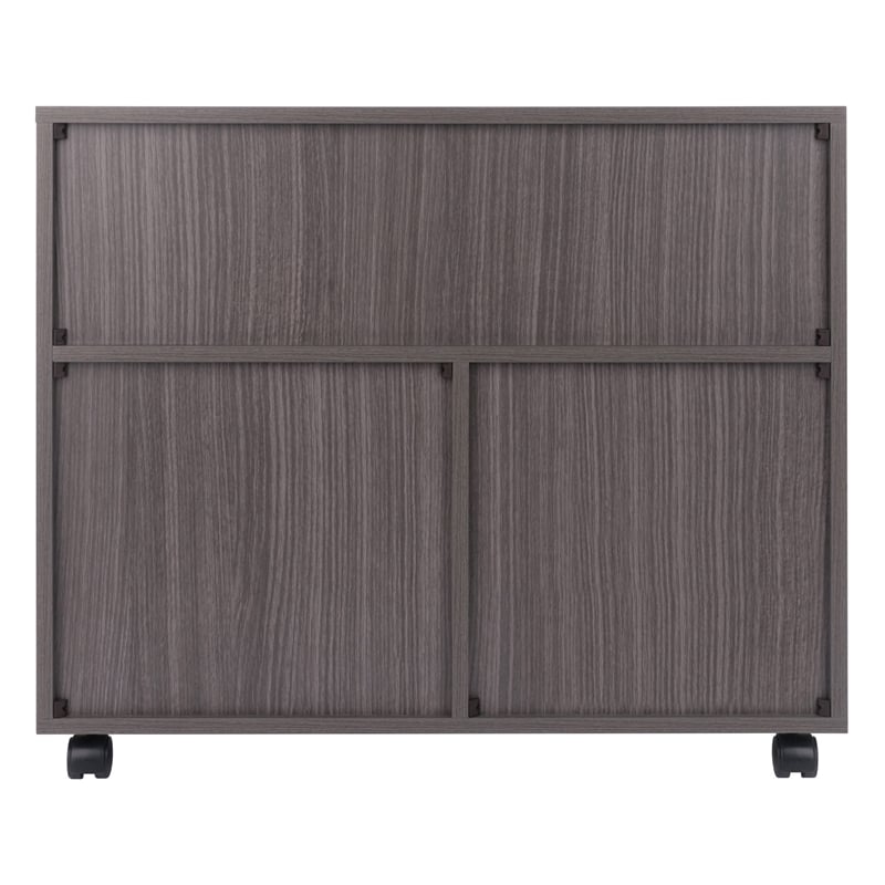 Halifax 3 Section Multi Storage Mobile Cabinet Charcoal Finish