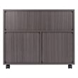 Halifax 3 Section Multi Storage Mobile Cabinet Charcoal Finish