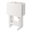 Alex 5Pc Snack Table Set White Finish