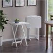Alex 5Pc Snack Table Set White Finish