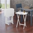 Alex 5Pc Snack Table Set White Finish