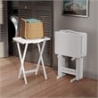 Alex 5Pc Snack Table Set White Finish