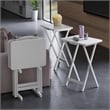 Alex 5Pc Snack Table Set White Finish