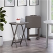 Alex 5Pc Snack Table Set Oyster Gray Finish