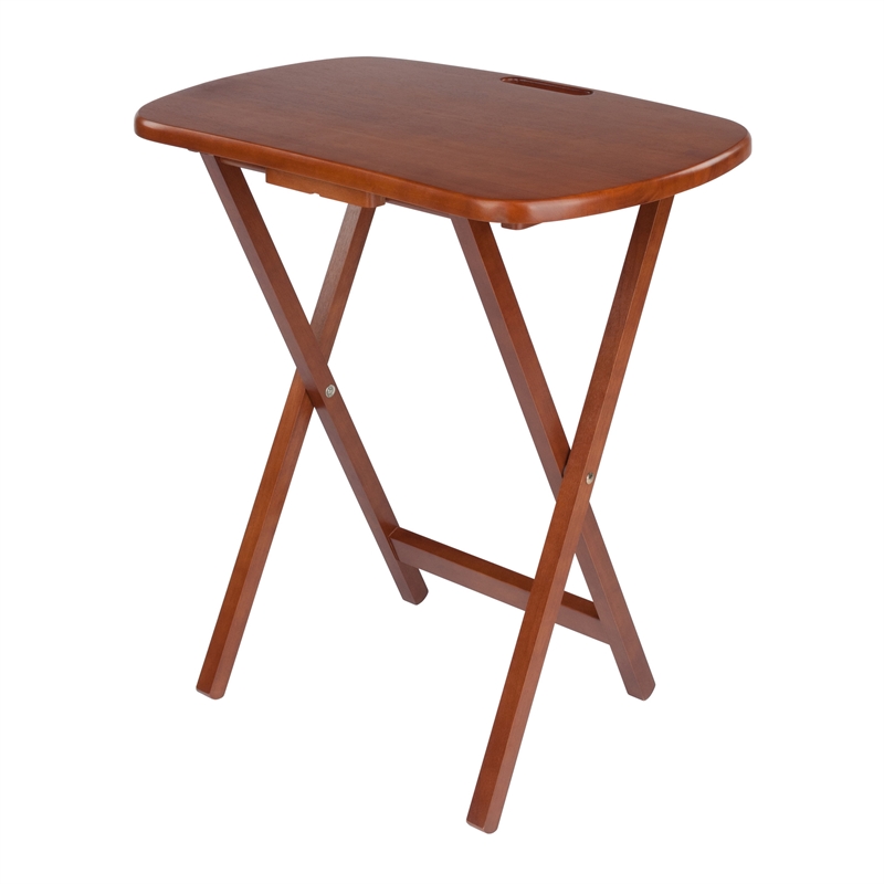 Lucca 5pc Snack Table Set Teak Finish