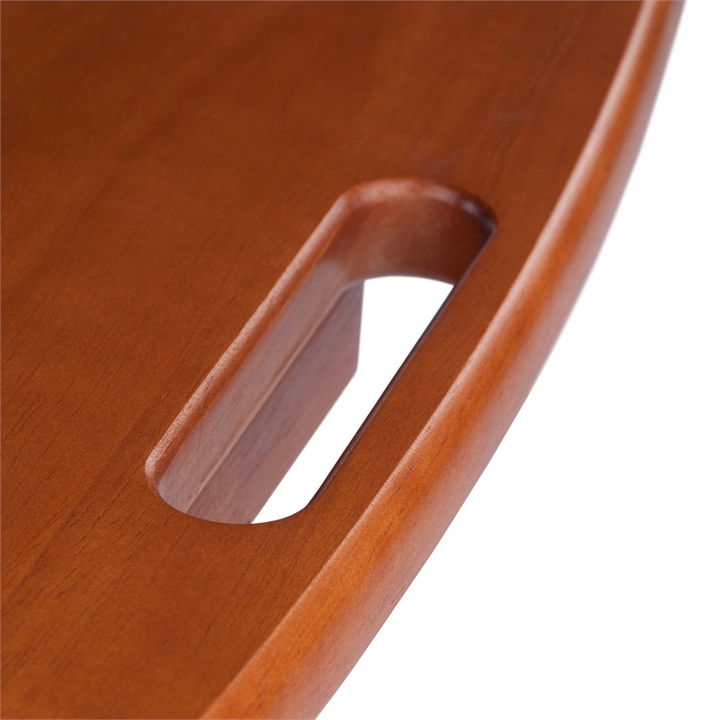 Lucca 5pc Snack Table Set Teak Finish