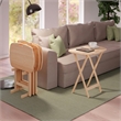 Lucca 5pc Snack Table Set Natural Finish
