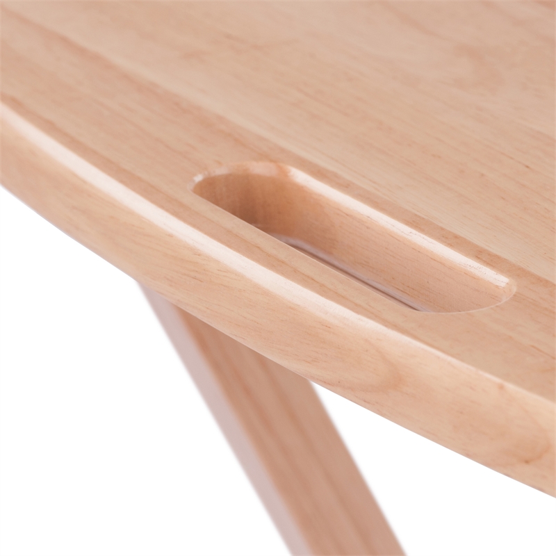 Lucca 5pc Snack Table Set Natural Finish