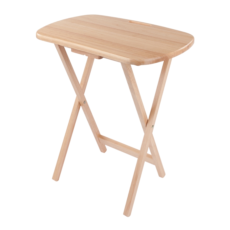Lucca 5pc Snack Table Set Natural Finish