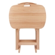 Lucca 5pc Snack Table Set Natural Finish