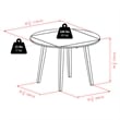 Dawson 3-Pc Drop Leaf Table with Windsor Chairs Walnut Finish