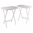 Corbett Set of 2 Oversized Snack Tables White Finish