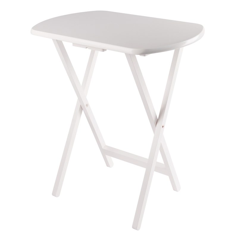 Corbett Set of 2 Oversized Snack Tables White Finish