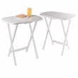 Corbett Set of 2 Oversized Snack Tables White Finish