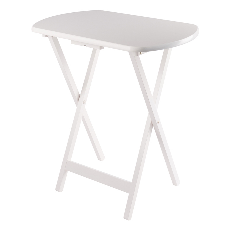Corbett Set of 2 Oversized Snack Tables White Finish