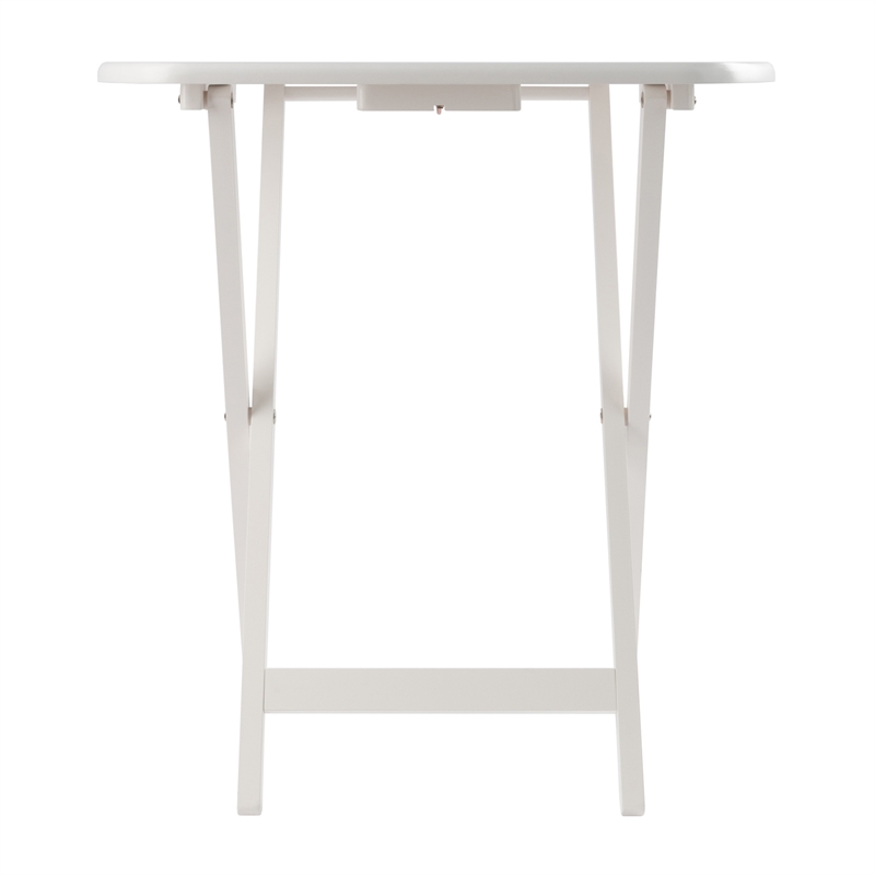 Corbett 4 Oversized Snack Table and Stand White Finish