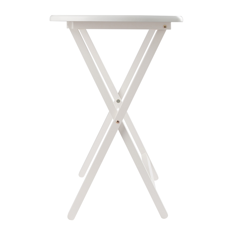 Corbett 4 Oversized Snack Table and Stand White Finish