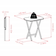 Corbett 4 Oversized Snack Table and Stand White Finish