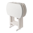 Corbett 4 Oversized Snack Table and Stand White Finish