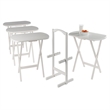 Corbett 4 Oversized Snack Table and Stand White Finish