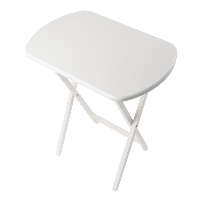 Corbett 4 Oversized Snack Table and Stand White Finish