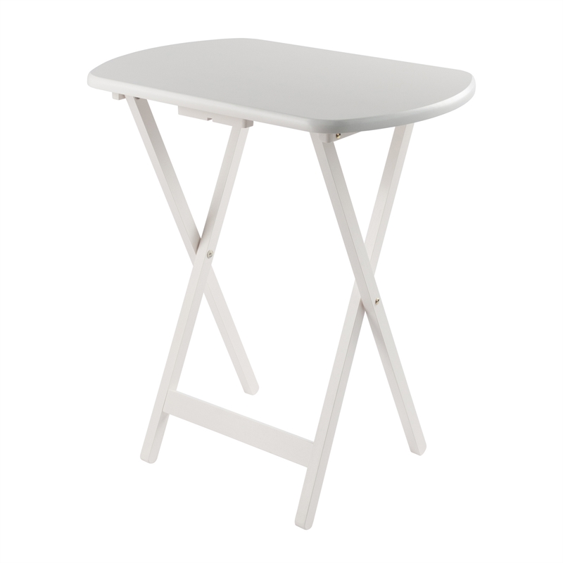 Corbett 4 Oversized Snack Table and Stand White Finish