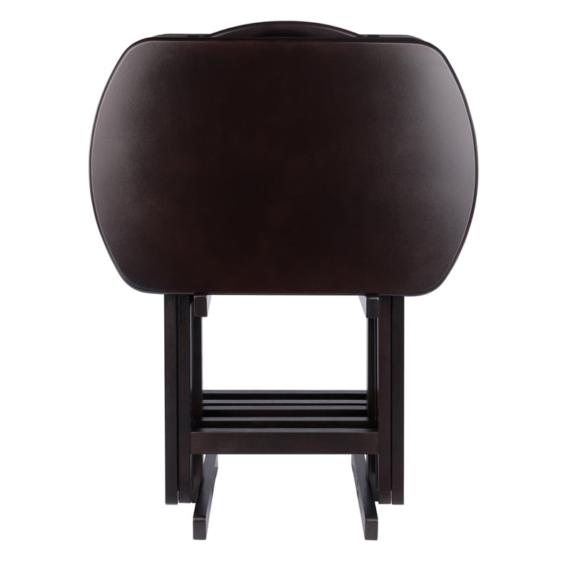 Corbett 4 Oversized Snack Table and Stand Coffee Finish