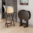 Corbett 4 Oversized Snack Table and Stand Coffee Finish