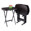 Corbett 4 Oversized Snack Table and Stand Coffee Finish