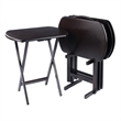 Corbett 4 Oversized Snack Table and Stand Coffee Finish