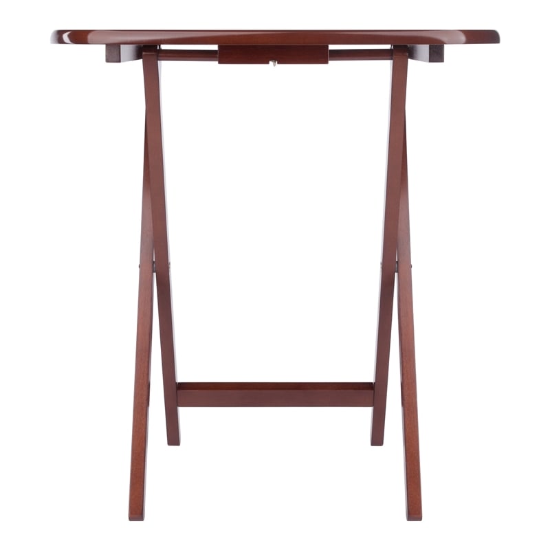 Corbett Set of 2 Oversized Snack Tables Walnut Finish