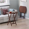 Corbett Set of 2 Oversized Snack Tables Walnut Finish
