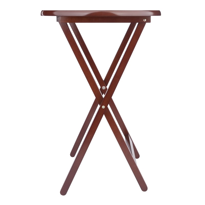 Corbett Set of 2 Oversized Snack Tables Walnut Finish