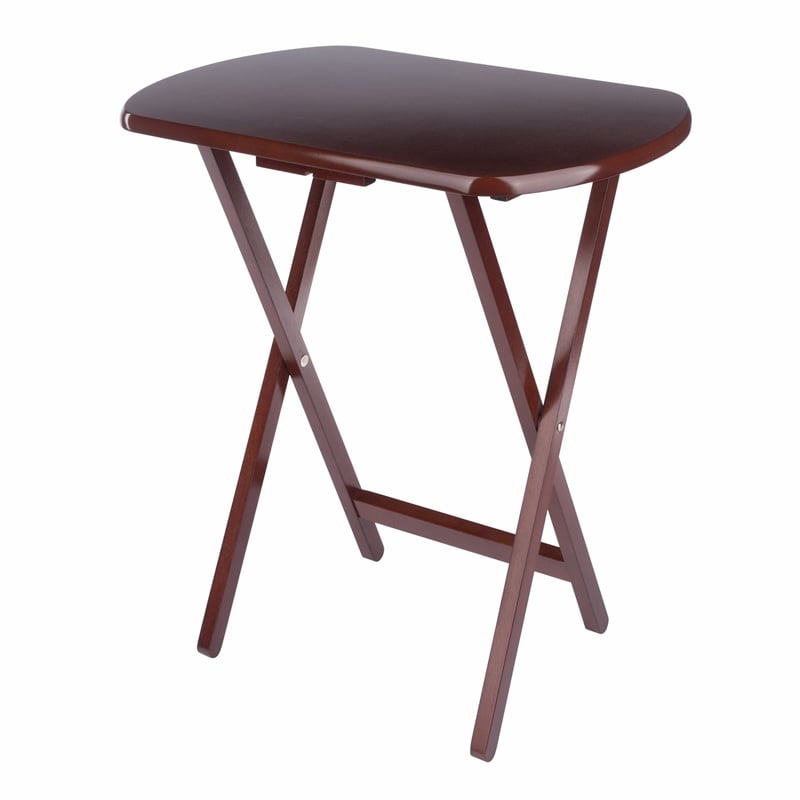 Corbett Set of 2 Oversized Snack Tables Walnut Finish