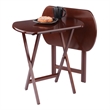 Corbett Set of 2 Oversized Snack Tables Walnut Finish