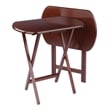 Corbett Set of 2 Oversized Snack Tables Walnut Finish